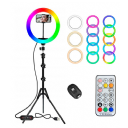 ARO LED RGB 26 CM C/TRIPODE SUONO