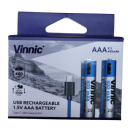 PILAS AAA RECARGABLES USB 1.5V 400 MAH X2 VINNIC
