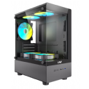 GABINETE LNZ P10 BLACK 5 FANS ARGB