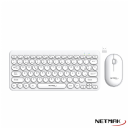 TECLADO Y MOUSE WIRELESS NETMAK KB850-W BLANCO