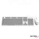 TECLADO Y MOUSE NETMAK NM-KB258W BLANCO