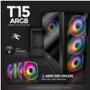 GABINETE SENTEY T15 BLACK 4 FANS ARGB