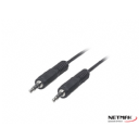 CABLE MINIPLUG 3.5MM M/M 1.5M NETMAK NM-C26