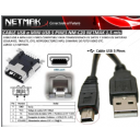 CABLE USB MINI USB 5 PIN NETMAK NM-C20