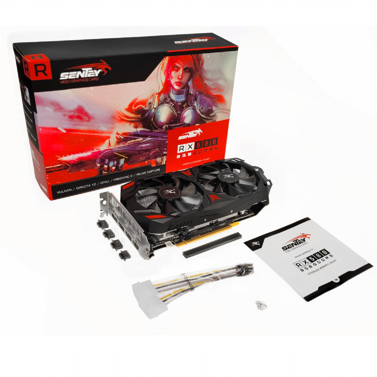 VIDEO RADEON RX 580 SENTEY 2048SP 256BIT HDMI/3DP
