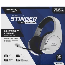 AURICULARES HYPERX STINGER CORE WIRELESS PS5 WHITE