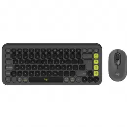 TECLADO Y MOUSE WIRELESS LOGITECH POP ICON BLACK