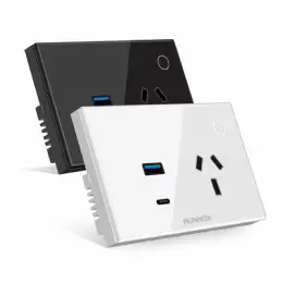 TOMA WIFI Y CARGADOR USB HUNNOX BLANCO