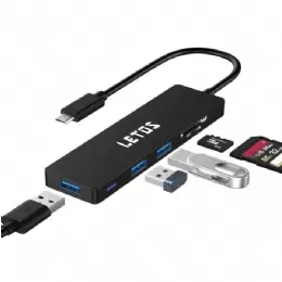HUB USB-C LETOS LE-HA005 3xUSB 3.0 1xMICRO-SD 1xUSB-C