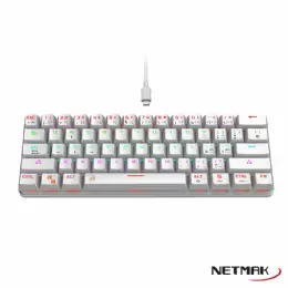 TECLADO MECANICO NETMAK NM-DOMINATE WHITE