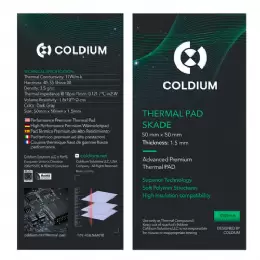PAD TERMICO COLDIUM SKADE 50x50x1.5 ADHESIVE M3 PLUS (17W/mk)