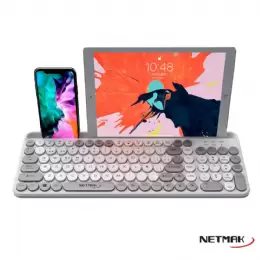 TECLADO BLUETOOTH NETMAK NM-KB380-W BLANCO