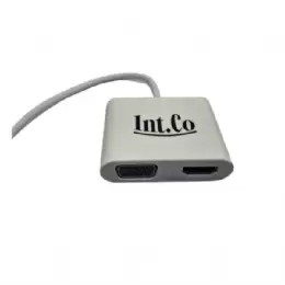 ADAPTADOR USB-C A HDMI/VGA Y USB-C PD INT.CO KQ-018