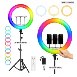 ARO DE LUZ LED RGB MJ45 45CM SIN TRIPODE