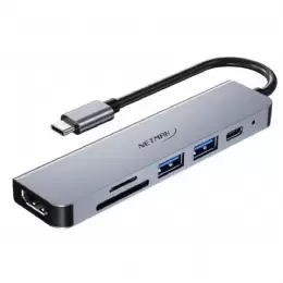 ADAPTADOR TYPE C NM-6EN1 USB-C/HDMI/TF/SD/USB