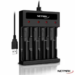CARGADOR DE PILAS AA/AAA USB NETMAK NM-CH5