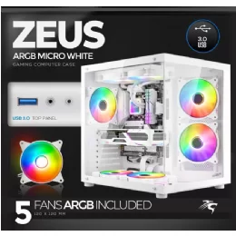 GABINETE SENTEY ZEUS WHITE 5 FANS ARGB