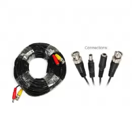 CCTV CABLE TENSION Y VIDEO 20 METROS C/CONECTORES