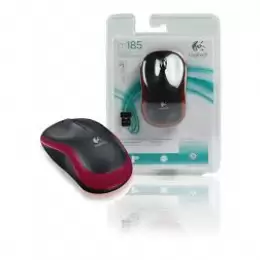 MOUSE WIRELESS LOGITECH M185 RED
