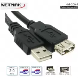 CABLE EXTENSION USB 3M NETMAK NM-C09 3