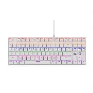 TECLADO RAPTOR FIRECLAW M87 WHITE
