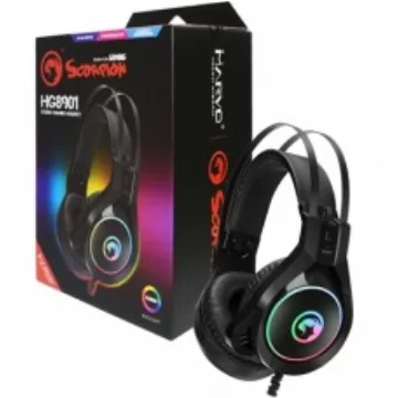 AURICULAR C/MIC MARVO HG8901 LED RAINBOW