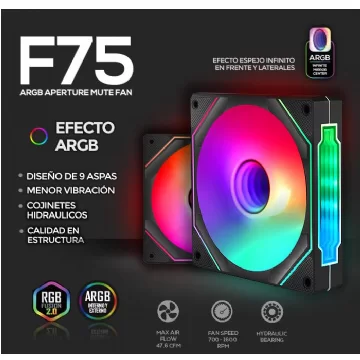 CASE FAN 120MM ARGB SENTEY F75 PWM 4-PIN