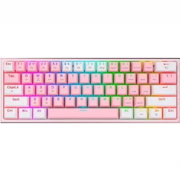 TECLADO REDRAGON K616-RGB FIZZ PRO PINK/WHITE