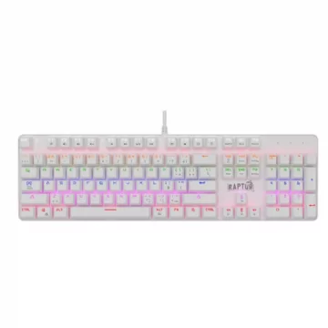 TECLADO RAPTOR FIRECLAW M104 RED WHITE