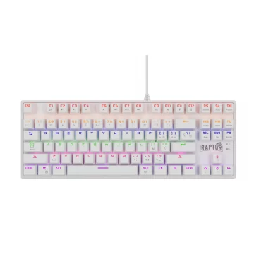 TECLADO RAPTOR FIRECLAW M87 WHITE
