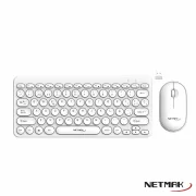 TECLADO Y MOUSE WIRELESS NETMAK KB850-W BLANCO