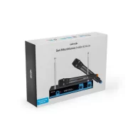 MICROFONOS INALAMBRICOS C/BASE PACK X2 NETMAK NM-MC25
