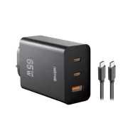 CARGADOR USB-C 65W TRIPLE NETMAK NM-CP42 C/CABLE
