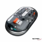 MOUSE WIRELESS NETMAK NM-M670-S 2.4G/BT GRIS