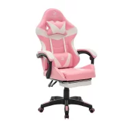 SILLA GAMER NETMAK NM-SG905-P C/APOYAPIES ROSA