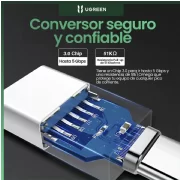 ADAPTADOR USB-C (M) A USB 3.0 (H) UGREEN US173