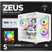 GABINETE SENTEY ZEUS WHITE 5 FANS ARGB