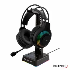 BASE PARA AURICULARES RGB NETMAK NM-HS430