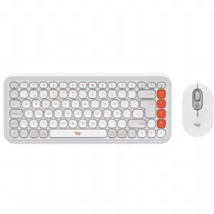 TECLADO Y MOUSE WIRELESS LOGITECH POP ICON BLANCO