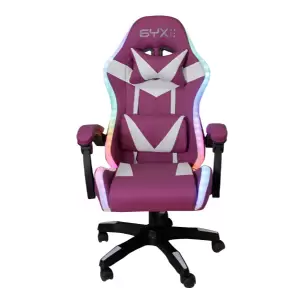 SILLA GAMER SYX GC-S02 PW PURPURA/BLANCO RGB
