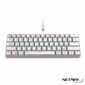 TECLADO MECANICO NETMAK NM-DOMINATE WHITE