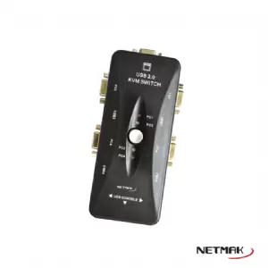 SWITCH KVM 4 PUERTOS USB NETMAK NM-KVM4