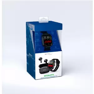 SMARTWATCH Y AURICULARES BLUETOOTH NETMAK NM-VITALITY