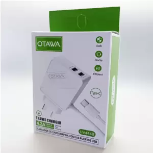 CARGADOR 220V TYPE C OTAWA 4.2A UV444B-C
