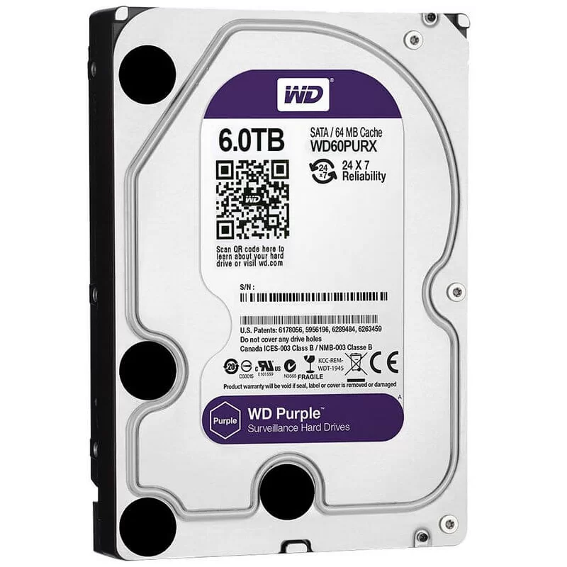 HDD 6 TB. SATA3 WESTERN DIGITAL PURPLE