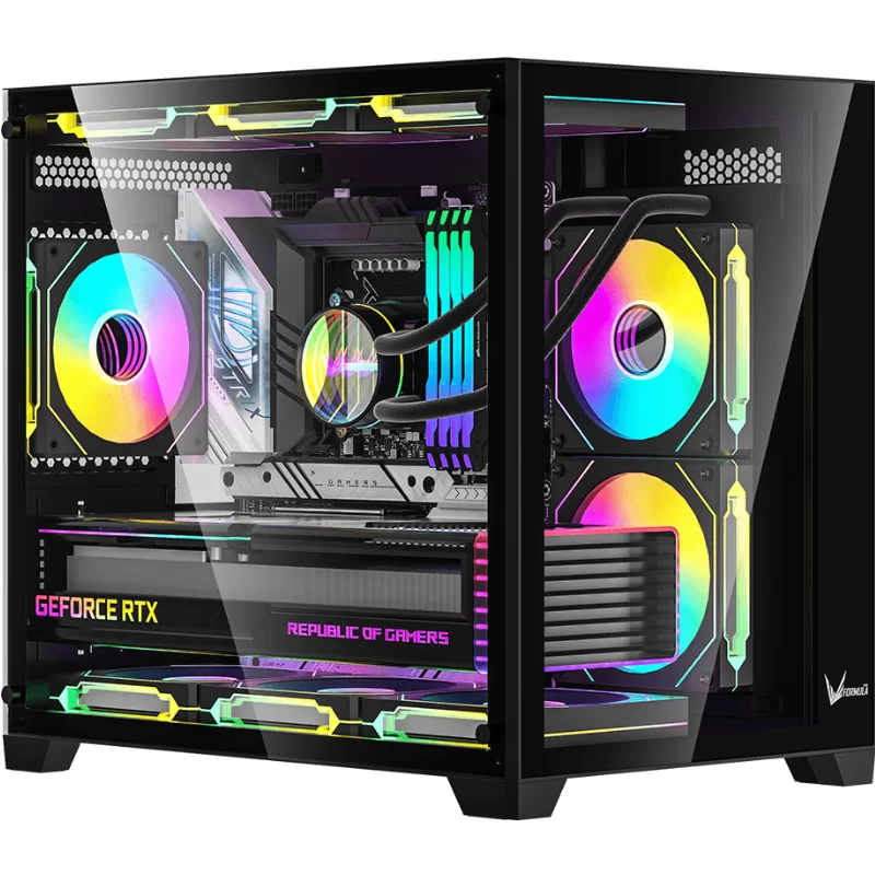 GABINETE FORMULA V CRYSTAL Z5 BLACK 1 FAN FRGB