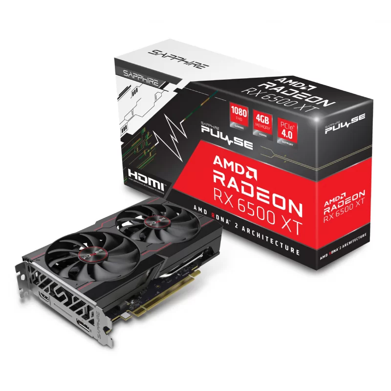VIDEO RADEON RX 6500XT 4 GB. SAPPHIRE PULSE