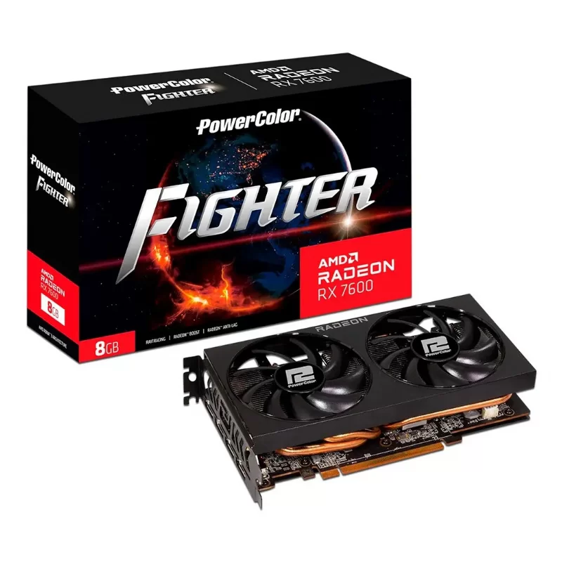 VIDEO RADEON RX 7600 8 GB. POWERCOLOR FIGHTER