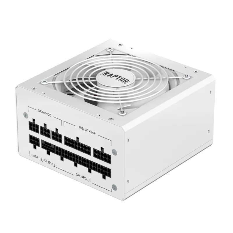 FUENTE ATX 800W RAPTOR 80P GOLD FULL MODULAR PCIE 5.1 WHITE