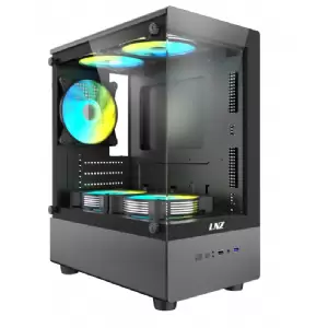 GABINETE LNZ P10 BLACK 5 FANS ARGB
